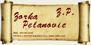 Zorka Pelanović vizit kartica